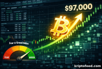 Crypto Fear and Greed Index Shifts Back to Greed as Bitcoin Tops $97K