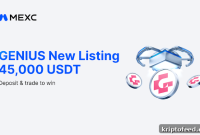MEXC Launches Genius (GENIUS) Airdrop Event with $45,000 USDT Rewards