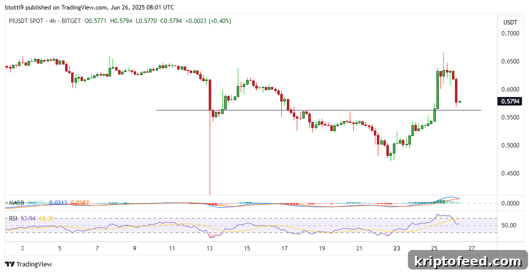 Pi Network Price Pulls Back After 20% Surge 2 PI price chart