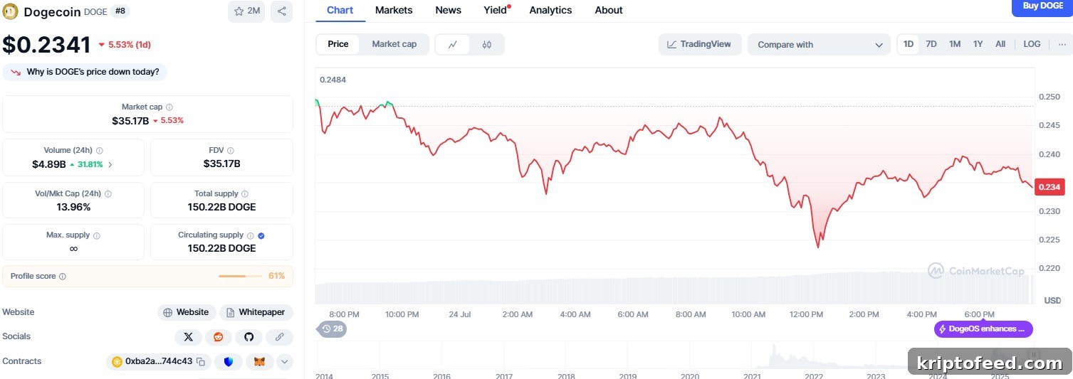 Dogecoin price