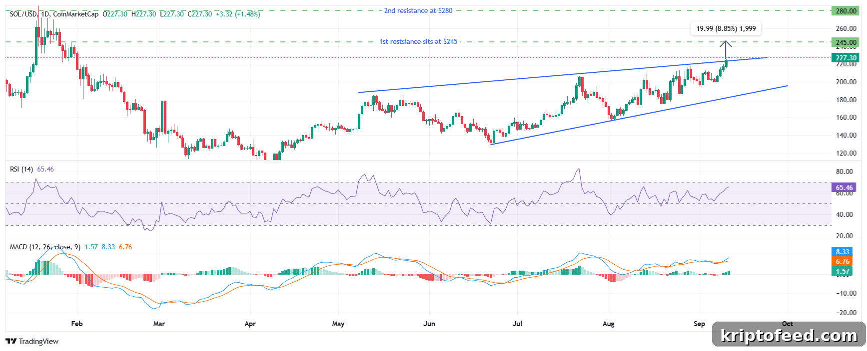 Solana Price Hits 7-Month High; Outlook Targets $250 2 Solana price analysis