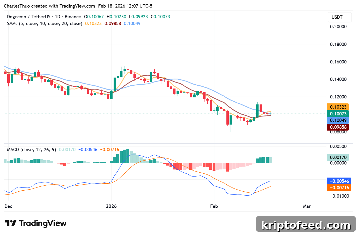 Dogecoin Nears $0.10 as Chart Pattern Signals Potential Rebound 2 Dogecoin price analysis