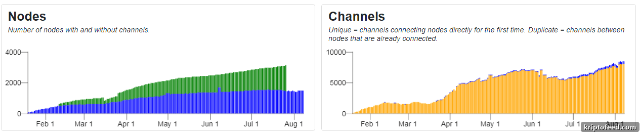 Bitcoin Lightning Network Reaches 3,000 Nodes and 100 BTC Capacity 2 nodes